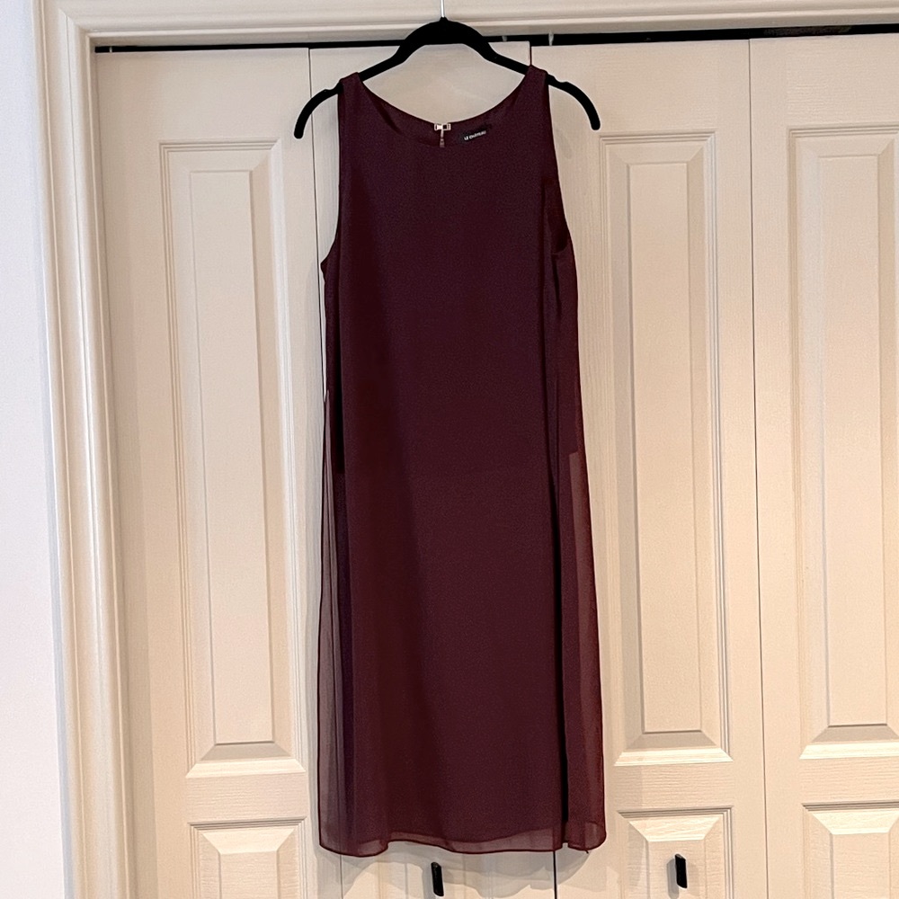 Le Chateau sleeveless blouse, sheer bottom